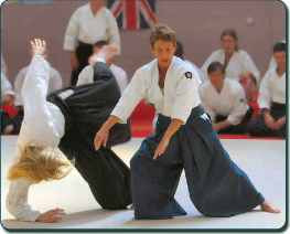 Barbara Moss Sensei demonstrates a technique at BAB 2006